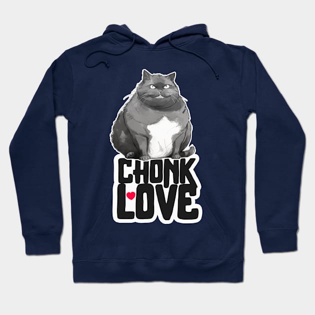 Chonk Love Hoodie by SquiggleDot